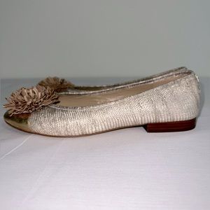 Michael Kors, Lolita ballet flats, pale gold. Size 10